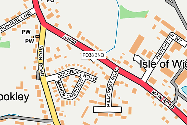 PO38 3NQ map - OS OpenMap – Local (Ordnance Survey)