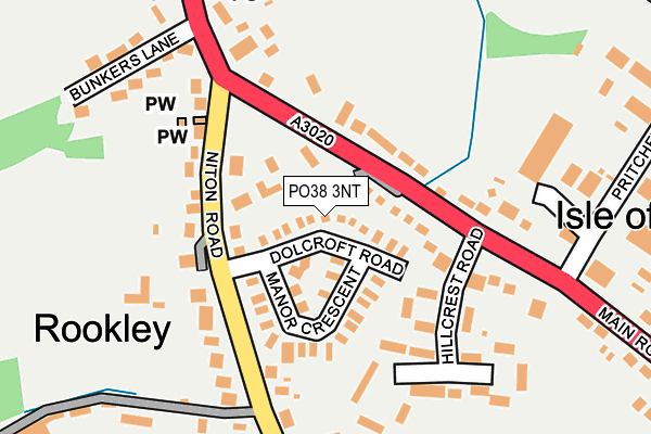 PO38 3NT map - OS OpenMap – Local (Ordnance Survey)