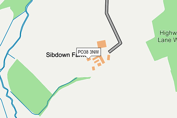 PO38 3NW map - OS OpenMap – Local (Ordnance Survey)