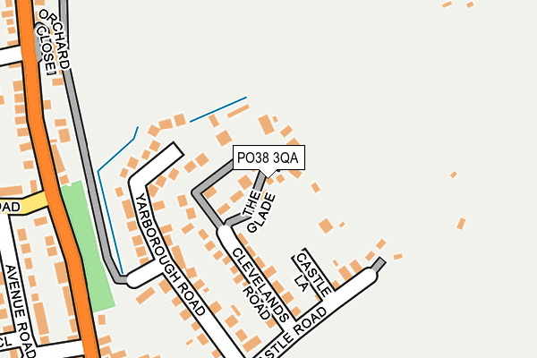 PO38 3QA map - OS OpenMap – Local (Ordnance Survey)
