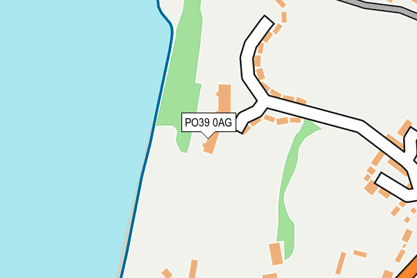 PO39 0AG map - OS OpenMap – Local (Ordnance Survey)