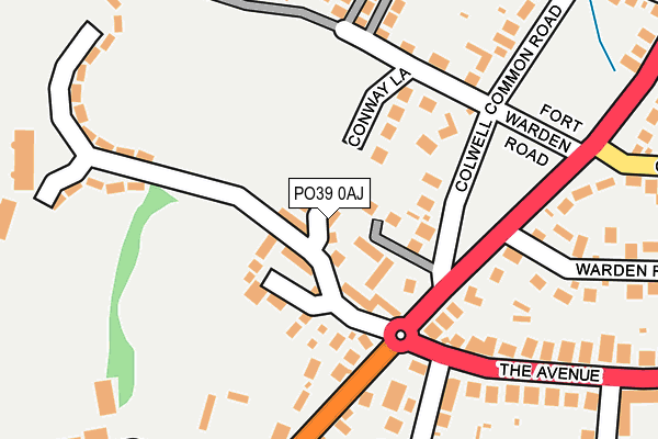 PO39 0AJ map - OS OpenMap – Local (Ordnance Survey)