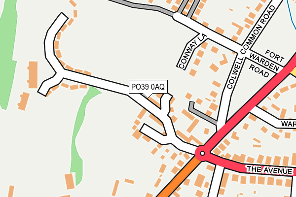 PO39 0AQ map - OS OpenMap – Local (Ordnance Survey)