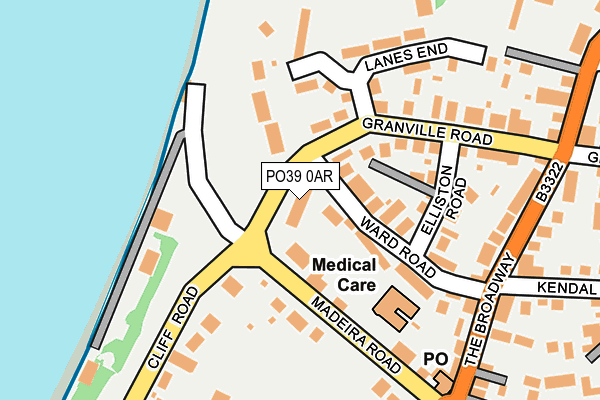 PO39 0AR map - OS OpenMap – Local (Ordnance Survey)