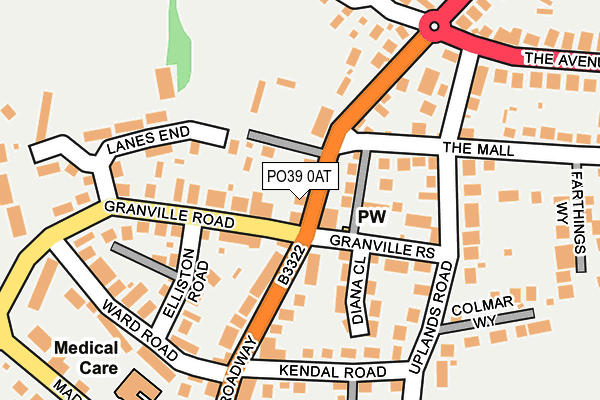 PO39 0AT map - OS OpenMap – Local (Ordnance Survey)