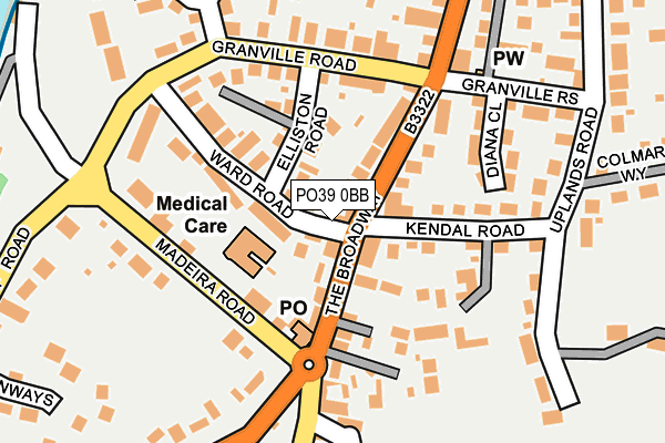 PO39 0BB map - OS OpenMap – Local (Ordnance Survey)