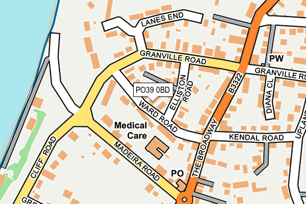 PO39 0BD map - OS OpenMap – Local (Ordnance Survey)