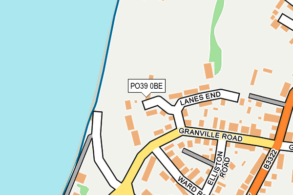PO39 0BE map - OS OpenMap – Local (Ordnance Survey)