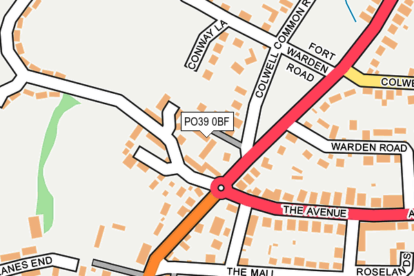 PO39 0BF map - OS OpenMap – Local (Ordnance Survey)