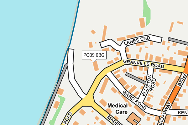 PO39 0BG map - OS OpenMap – Local (Ordnance Survey)