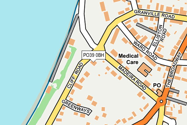 PO39 0BH map - OS OpenMap – Local (Ordnance Survey)