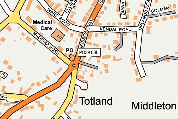 PO39 0BL map - OS OpenMap – Local (Ordnance Survey)