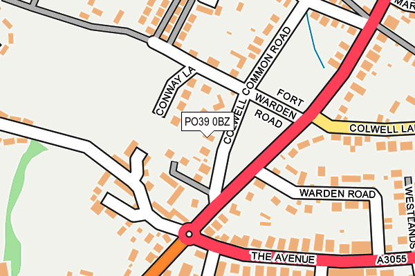 PO39 0BZ map - OS OpenMap – Local (Ordnance Survey)