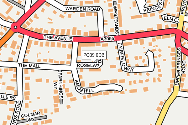 PO39 0DB map - OS OpenMap – Local (Ordnance Survey)