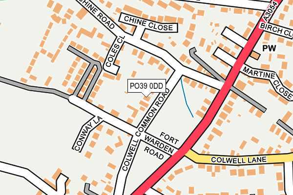 PO39 0DD map - OS OpenMap – Local (Ordnance Survey)
