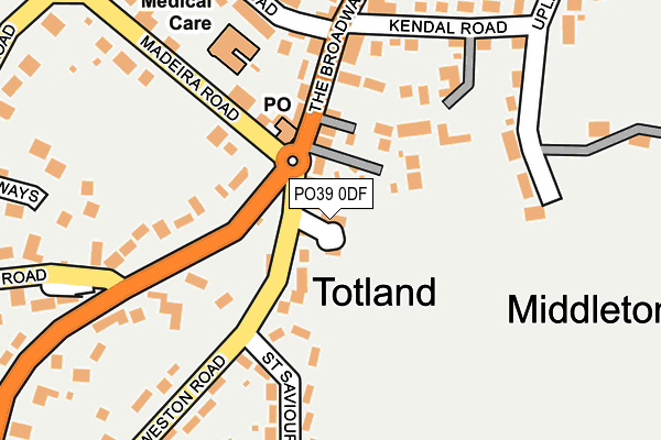 PO39 0DF map - OS OpenMap – Local (Ordnance Survey)