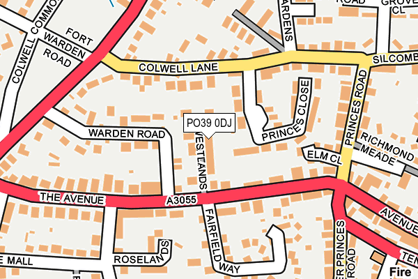 PO39 0DJ map - OS OpenMap – Local (Ordnance Survey)