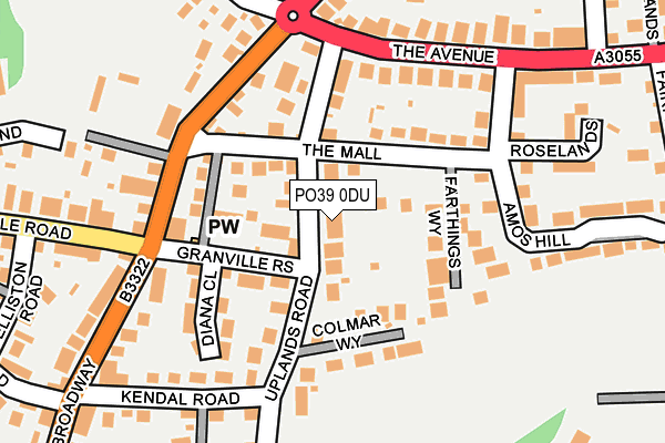 PO39 0DU map - OS OpenMap – Local (Ordnance Survey)
