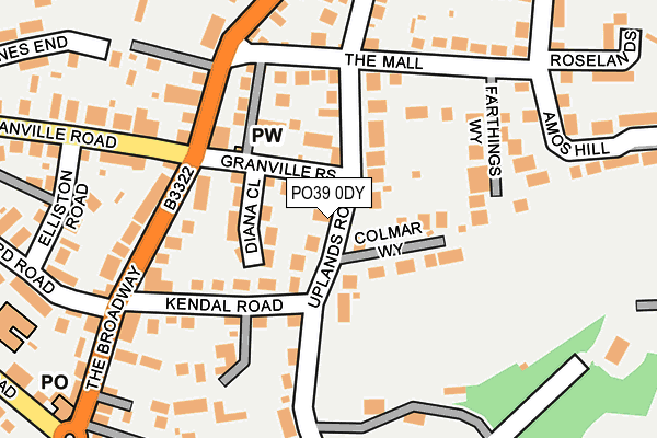 PO39 0DY map - OS OpenMap – Local (Ordnance Survey)
