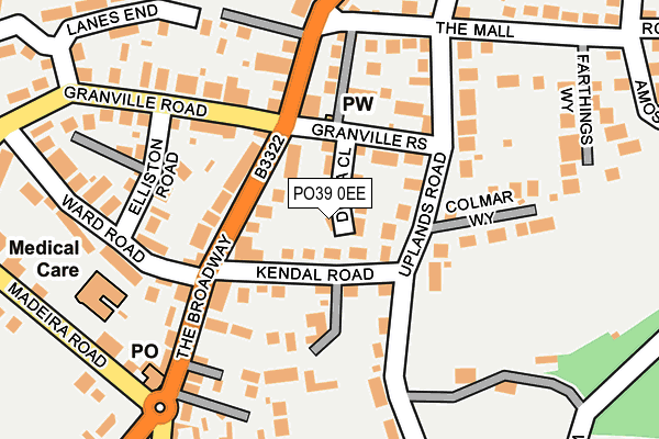 PO39 0EE map - OS OpenMap – Local (Ordnance Survey)