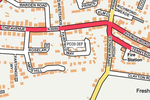 PO39 0EF map - OS OpenMap – Local (Ordnance Survey)