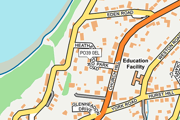 PO39 0EL map - OS OpenMap – Local (Ordnance Survey)