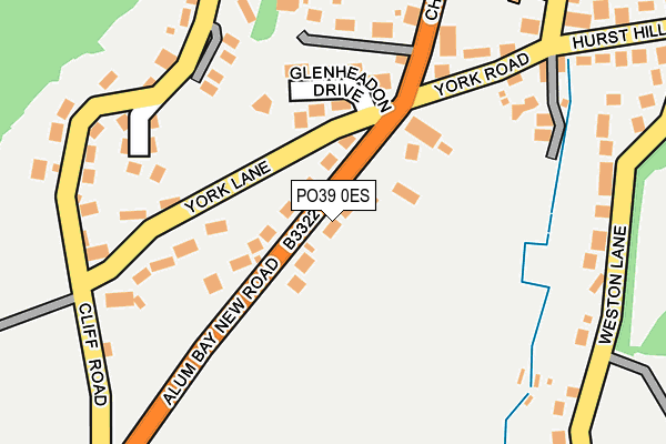 PO39 0ES map - OS OpenMap – Local (Ordnance Survey)