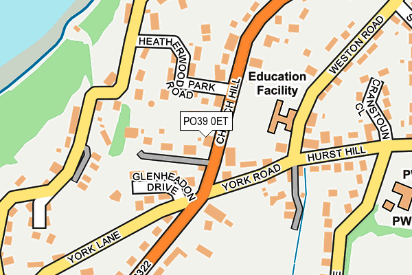 PO39 0ET map - OS OpenMap – Local (Ordnance Survey)