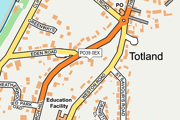 PO39 0EX map - OS OpenMap – Local (Ordnance Survey)