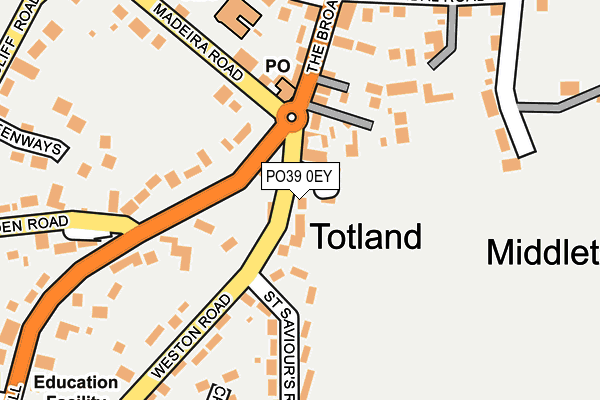 PO39 0EY map - OS OpenMap – Local (Ordnance Survey)
