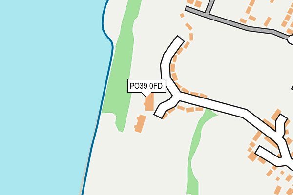 PO39 0FD map - OS OpenMap – Local (Ordnance Survey)