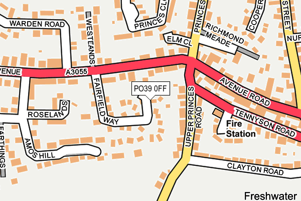 PO39 0FF map - OS OpenMap – Local (Ordnance Survey)
