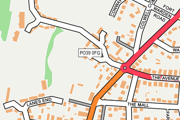 PO39 0FG map - OS OpenMap – Local (Ordnance Survey)