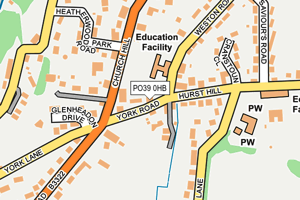 PO39 0HB map - OS OpenMap – Local (Ordnance Survey)