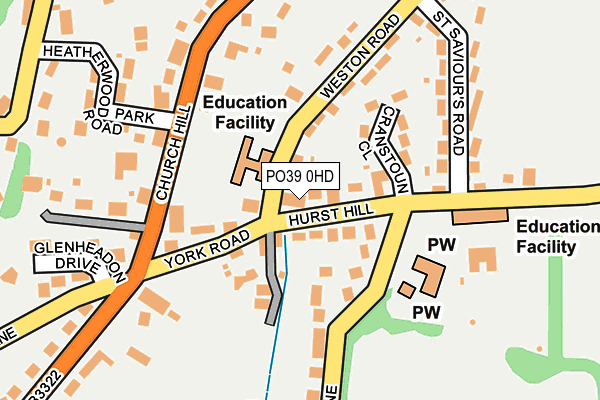 PO39 0HD map - OS OpenMap – Local (Ordnance Survey)