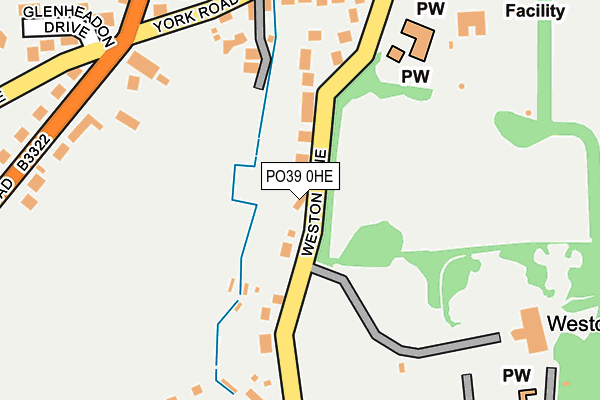 PO39 0HE map - OS OpenMap – Local (Ordnance Survey)