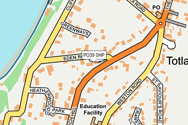 PO39 0HP map - OS OpenMap – Local (Ordnance Survey)