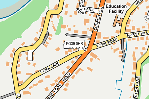 PO39 0HR map - OS OpenMap – Local (Ordnance Survey)