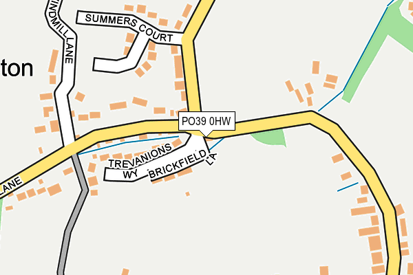 PO39 0HW map - OS OpenMap – Local (Ordnance Survey)