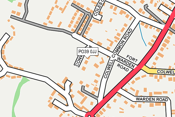 PO39 0JJ map - OS OpenMap – Local (Ordnance Survey)