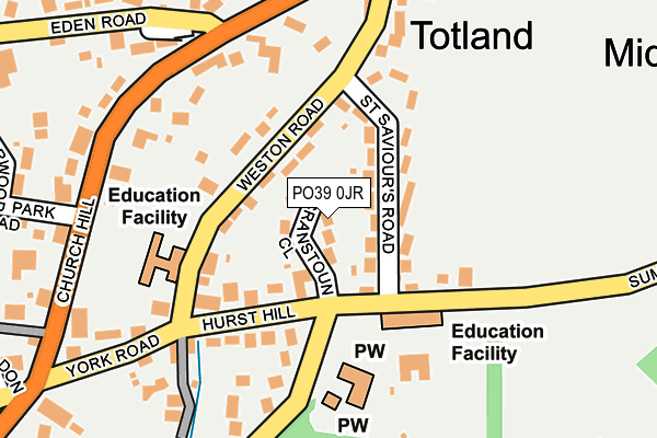 PO39 0JR map - OS OpenMap – Local (Ordnance Survey)