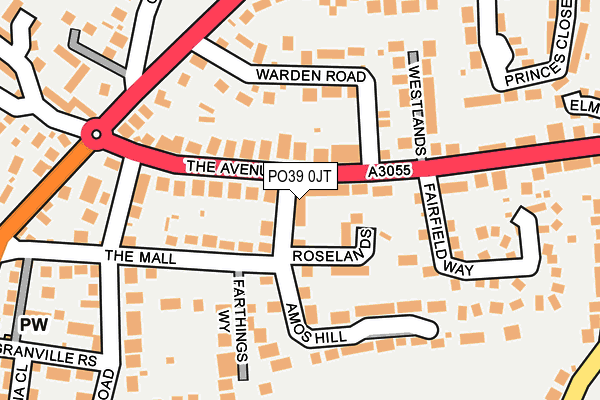 PO39 0JT map - OS OpenMap – Local (Ordnance Survey)