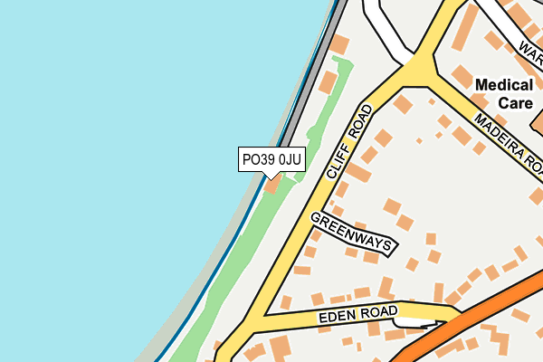 PO39 0JU map - OS OpenMap – Local (Ordnance Survey)
