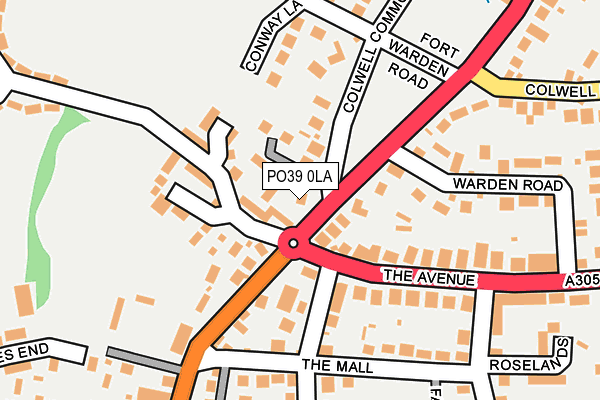 PO39 0LA map - OS OpenMap – Local (Ordnance Survey)