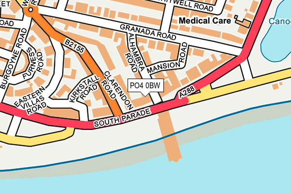 PO4 0BW map - OS OpenMap – Local (Ordnance Survey)