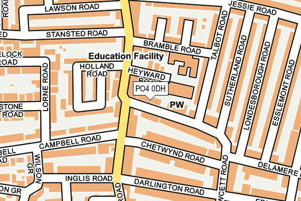 PO4 0DH map - OS OpenMap – Local (Ordnance Survey)