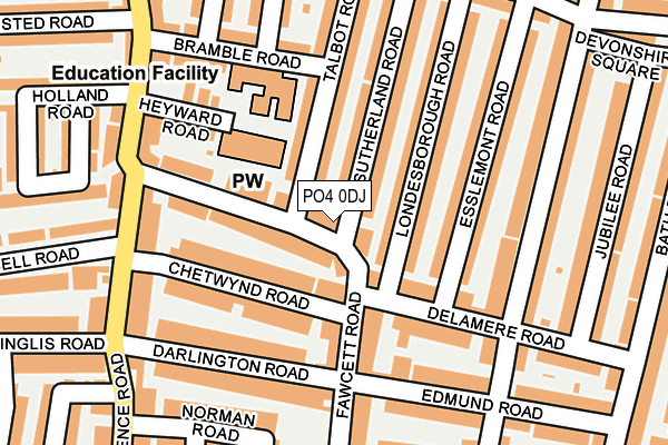 PO4 0DJ map - OS OpenMap – Local (Ordnance Survey)