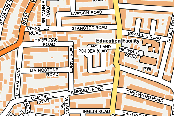 PO4 0EA map - OS OpenMap – Local (Ordnance Survey)