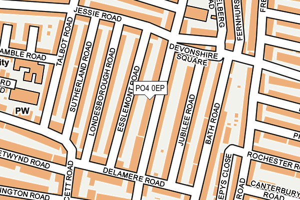 PO4 0EP map - OS OpenMap – Local (Ordnance Survey)