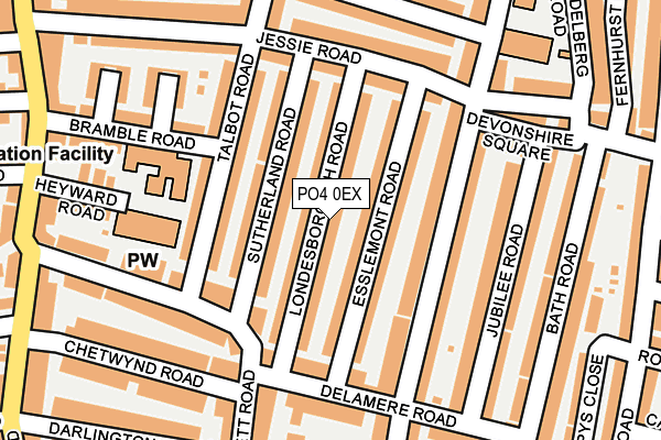 PO4 0EX map - OS OpenMap – Local (Ordnance Survey)